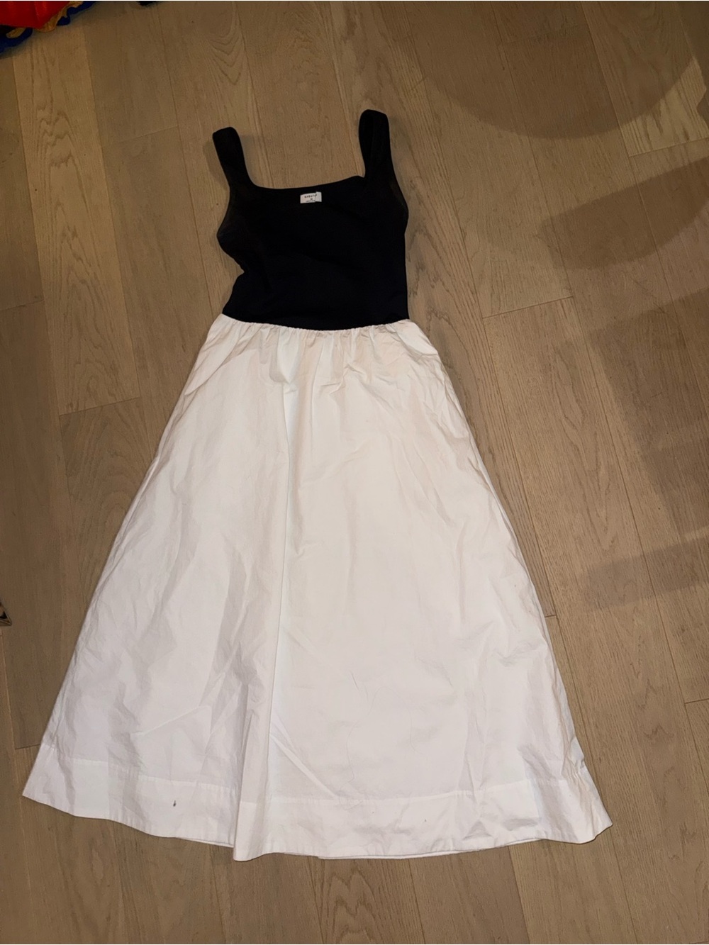 Sunday Best Black Top with White A-Line Skirt